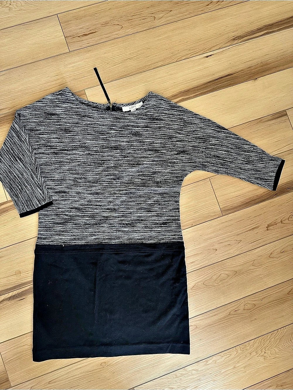 LOFT Black & White Mini Dress Size 2 NWT
